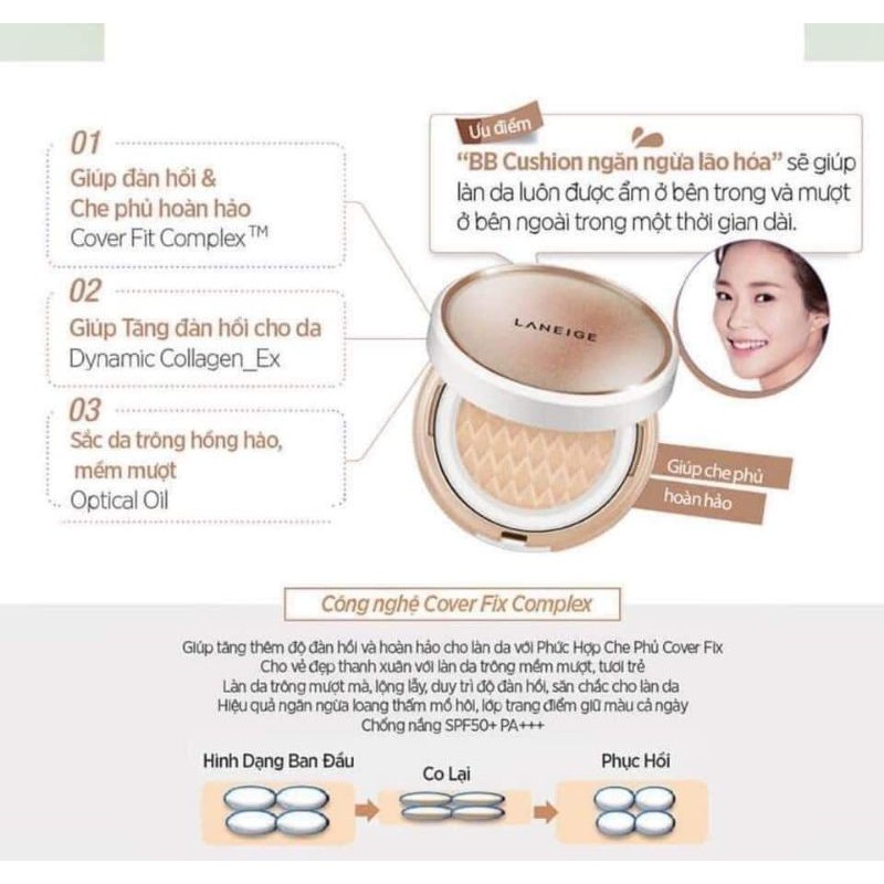 [CHÍNH HÃNG] Laneige BB Cushion Anti Aging SPF 50+