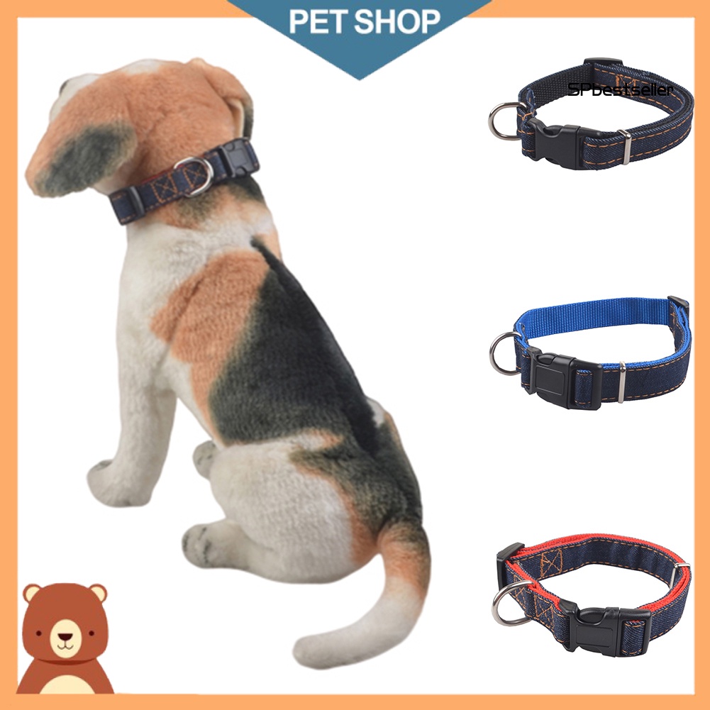 Vòng Cổ Denim Mềm Mại Cho Thú Cưng