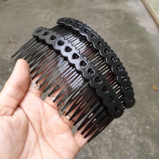 Combo 3 cái Lược cài nhựa mềm trái tim
