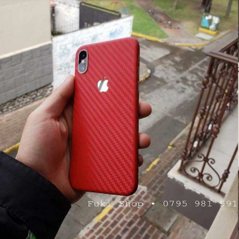 [IPHONE]Tấm Dán Skin FULL Sợi Carbon <MÀU> iPhone 5 6 7 8 6plus 7plus 8plus X XS XR XSMAX 11 PRO MAX