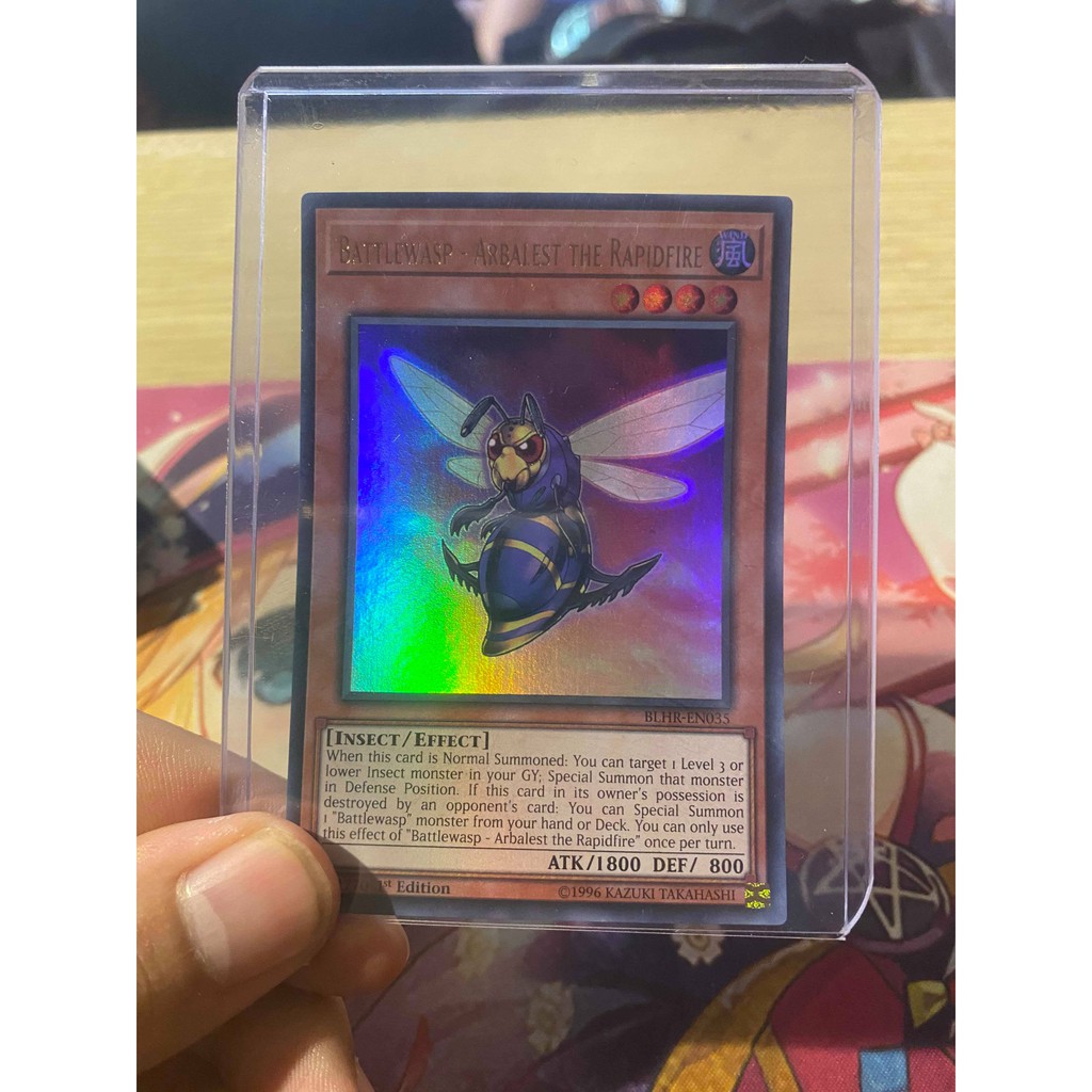 Lá bài thẻ bài Yugioh Battlewasp Arbalest The Rapidfire-Ultra Rare - Tặng bọc bài nhựa bảo quản
