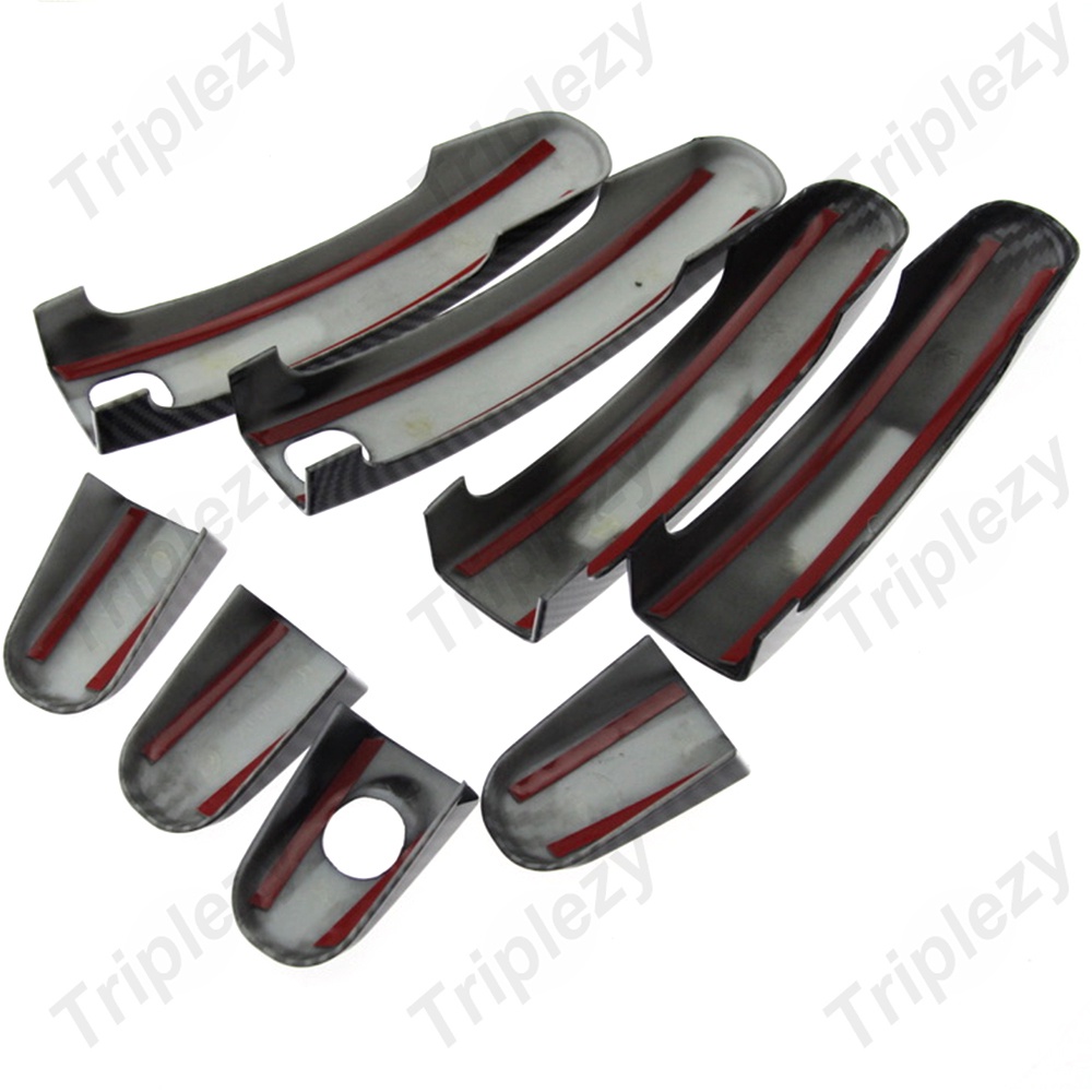 Bộ 8 Miếng Dán Tay Nắm Cửa Xe Hơi Bằng ABS / Sợi Carbon Cho Ford Focus MK2 MK3 2005-2018 Kuga Escape Ranger Wildtrak T6