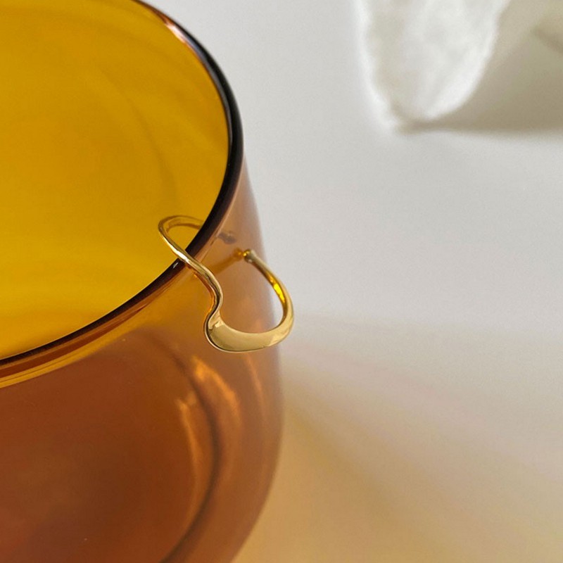 Fashion wave shape pure copper ring