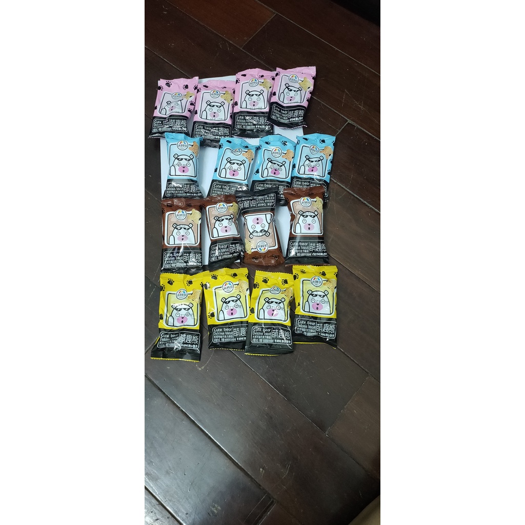 [ Bão sale ] Combo 30 gói Bánh gấu nhân Socola - Dâu tây - Sữa - Sữa Chua thơm ngon giòn tan