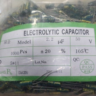 [10 Con] Tụ hóa 2.2uF 50V (5x11mm)
