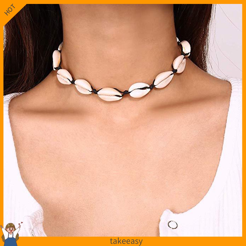 Vòng Cổ Choker Bằng Vỏ Sò Tự Nhiên Handmade Thời Trang Cho Nữ