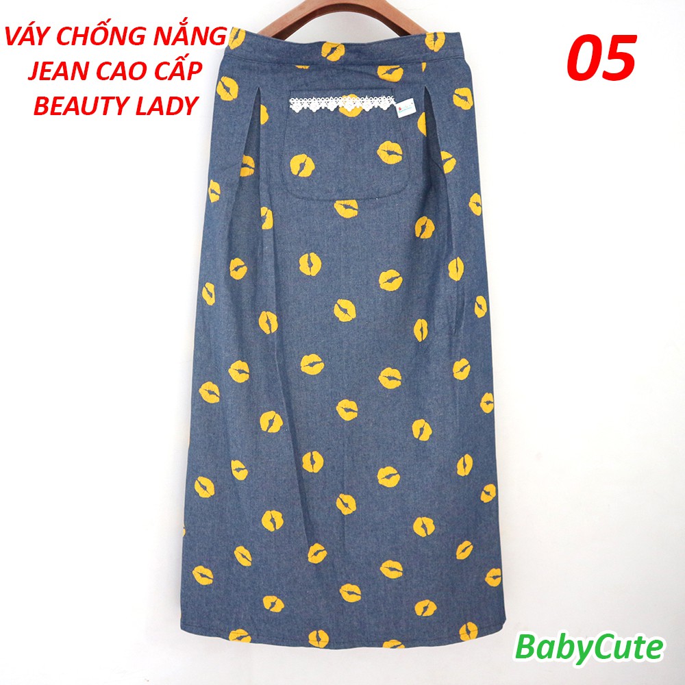 Váy Chống Nắng BabyCute 1 Lớp JEAN HOA Cao Cấp - Giao Mẫu Ngẫu Nhiên