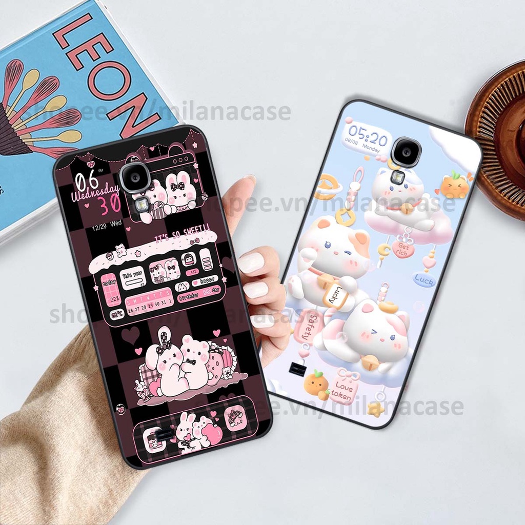 Ốp Samsung S4 / S5 hình đồng hồ icon gấu mèo cute cực dễ thương ngộ nghĩnh