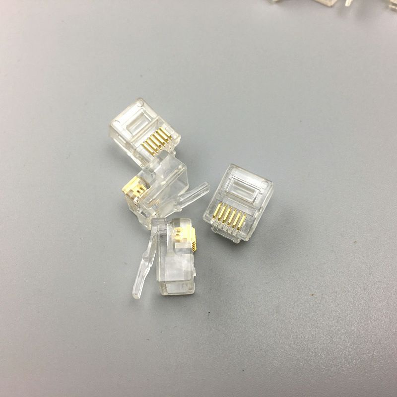 Hạt điện thoại RJ12 , đầu bấm dây điện thoại 6 chân RJ12