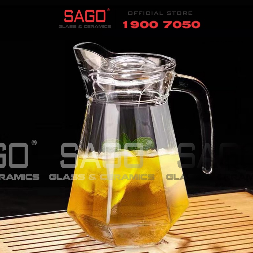 Bình Nước Thủy Tinh Delisoga Pitcher Waist 1100ml , 1300ml  | Tùy Chọn Kiểu Dáng và Dung Tích