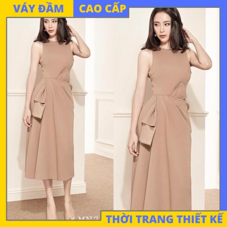 Đầm sang trọng đầm ôm body nơ eo nhún đẹp đi chơi dạo phố công sở dự tiệc [HÀNG THIẾT KẾ CAO CẤP]