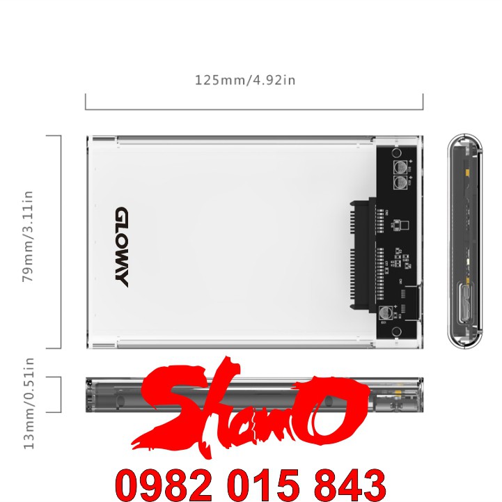 Box ổ cứng Gloway G21U3 dùng cho SSD/HDD 2,5" - Nhựa ABS trong suốt – CHÍNH HÃNG – Bảo hành 12 tháng | WebRaoVat - webraovat.net.vn