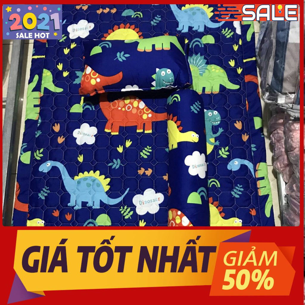 Free ship 99k Set ga gối cho bé yêu hình khủng long xanh