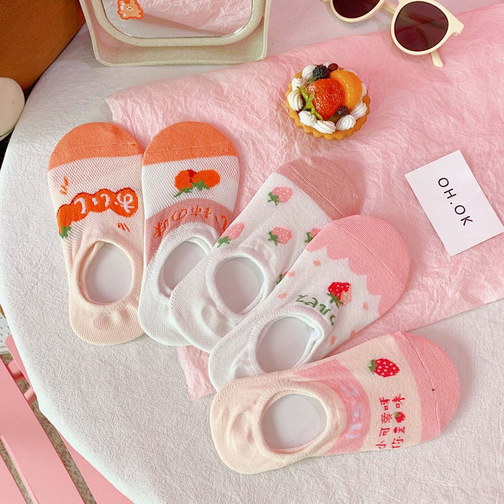 MOCHO Girls Women Fashion Fruit Cartoon Boat Socks | BigBuy360 - bigbuy360.vn