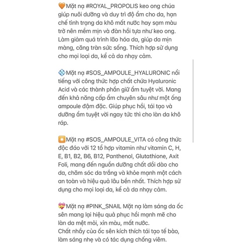 Mặt nạ JM solution