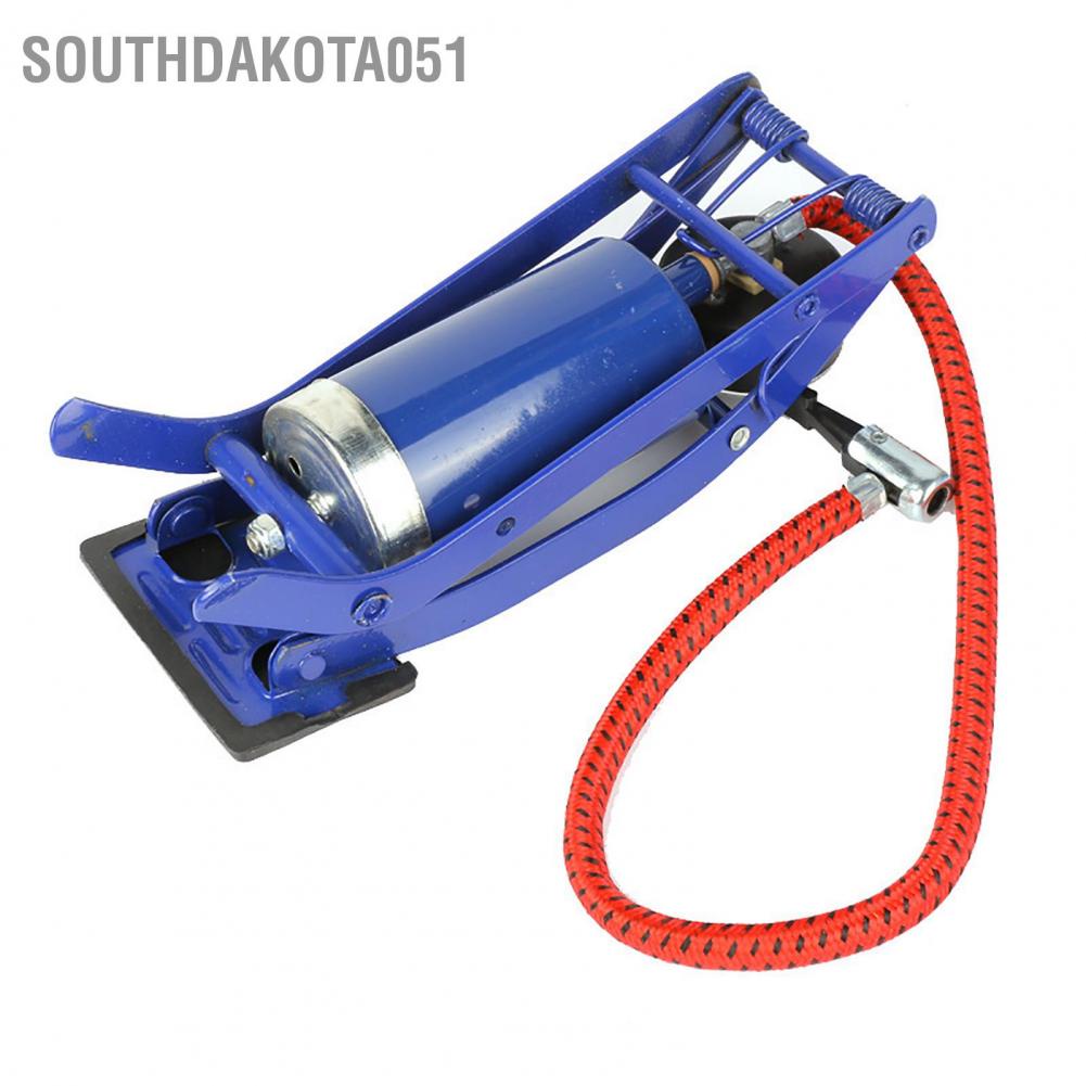 Hàng Sẵn Bơm đạp chân - Bơm xe đạp xe máy không khí Chân xi lanh đơn với đồng hồ đo áp suất【Southdakota051】