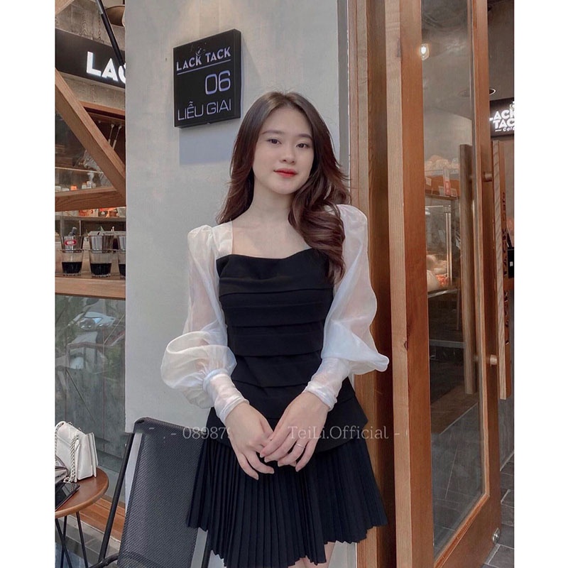 Áo Xếp Tay Voan Phom Siêu Xinh Hàng Loại 1 M188- Lolla_Fashion