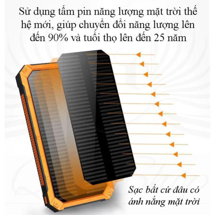 SẠC DỰ PHÒNG NĂNG LƯỢNG MẶT TRỜI ĐA NĂNG PIN LITHIUM POLYMER 20000 - QT