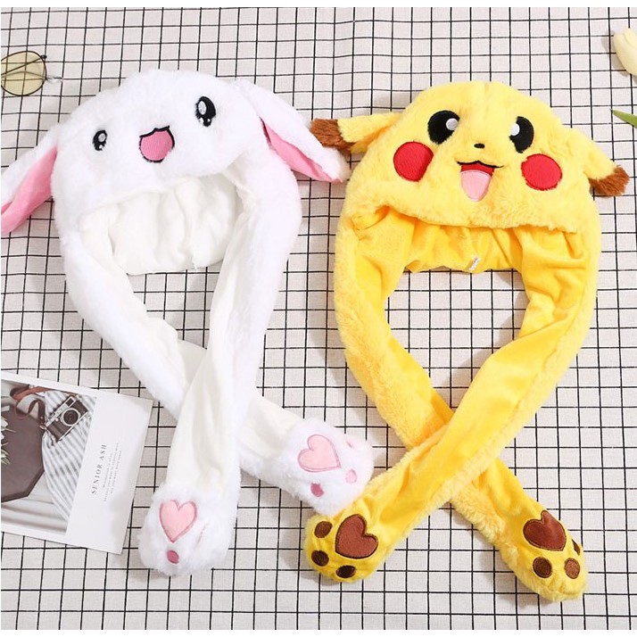 Mũ Nón Tai Giật TikTok Pikachu Cao Cấp