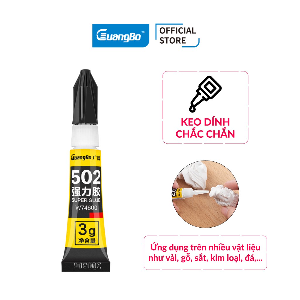 Keo dán 502  1 lọ/5 lọ GuangBo W74600
