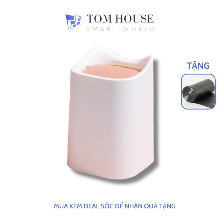 ☑️ [ SALE ] Thùng Rác Mini Nắp Lật Để Bàn Loại 2 Thùng Chồng Giấu Túi Rác Đa Năng Tiện Dụng Siêu Xinh 🥡