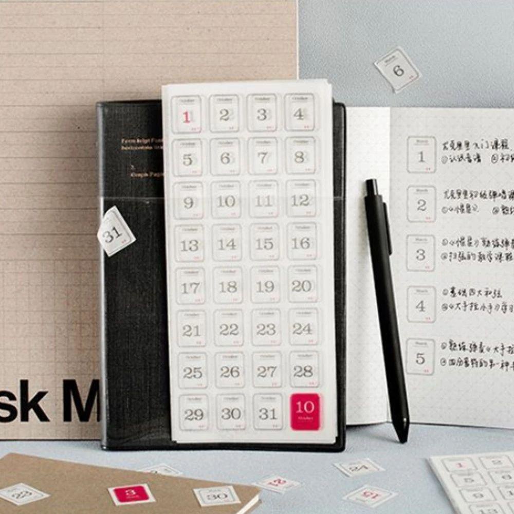 Miếng Dán Trang Trí Sổ Kế Hoạch Hình Lịch Thủ Công