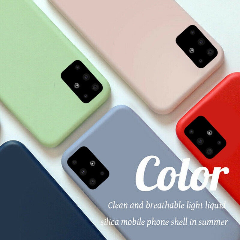 Ốp điện thoại chống sốc bằng silicon lỏng sang trọng dành cho Samsung Galaxy Note 20 Ultra Note 10 Lite Plus