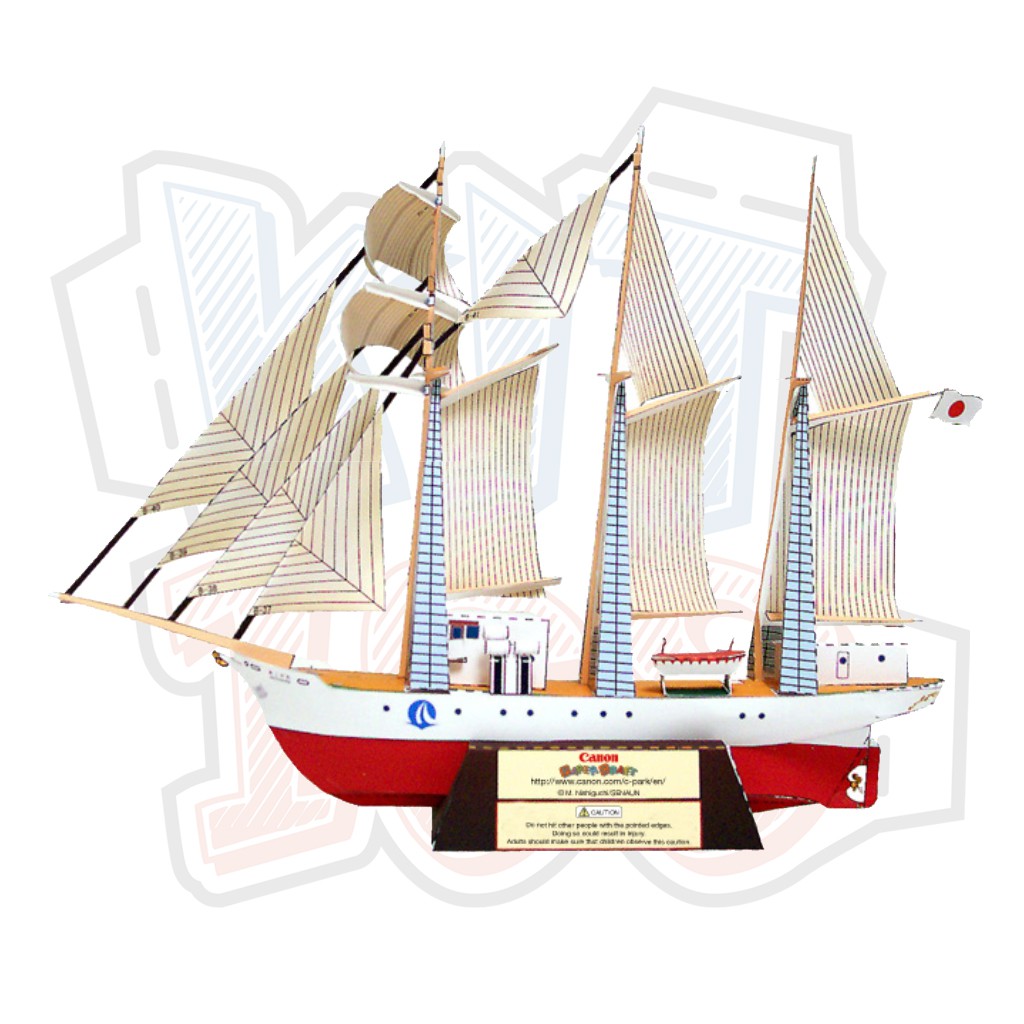Mô hình giấy tàu thuyền quân sự Sailship - Akogare