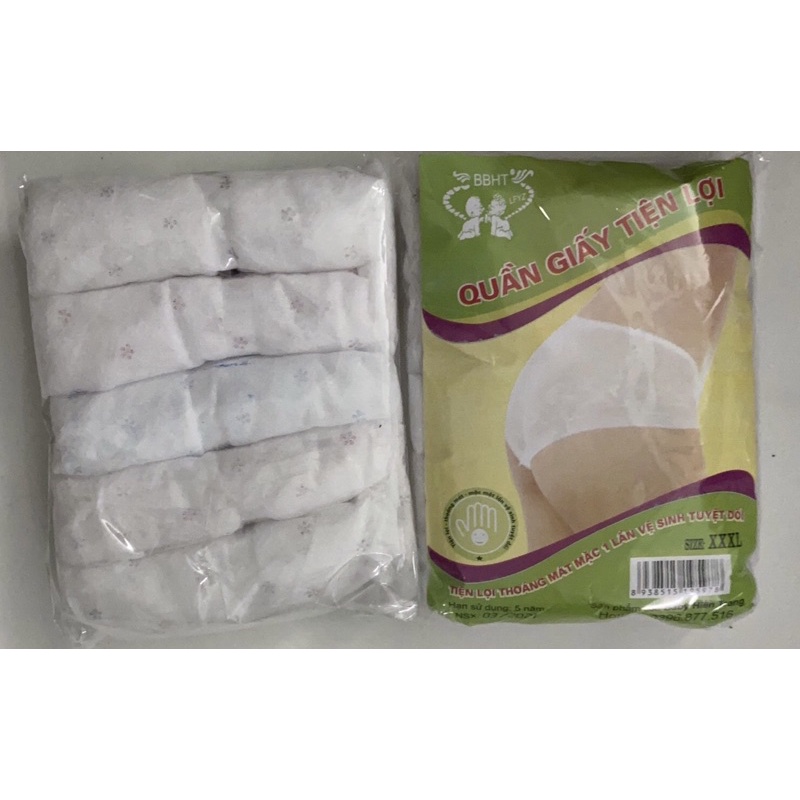 Combo 5 quần lót giấy ❤️FREESHIP❤️ quần lót giấy cho mẹ sau sinh