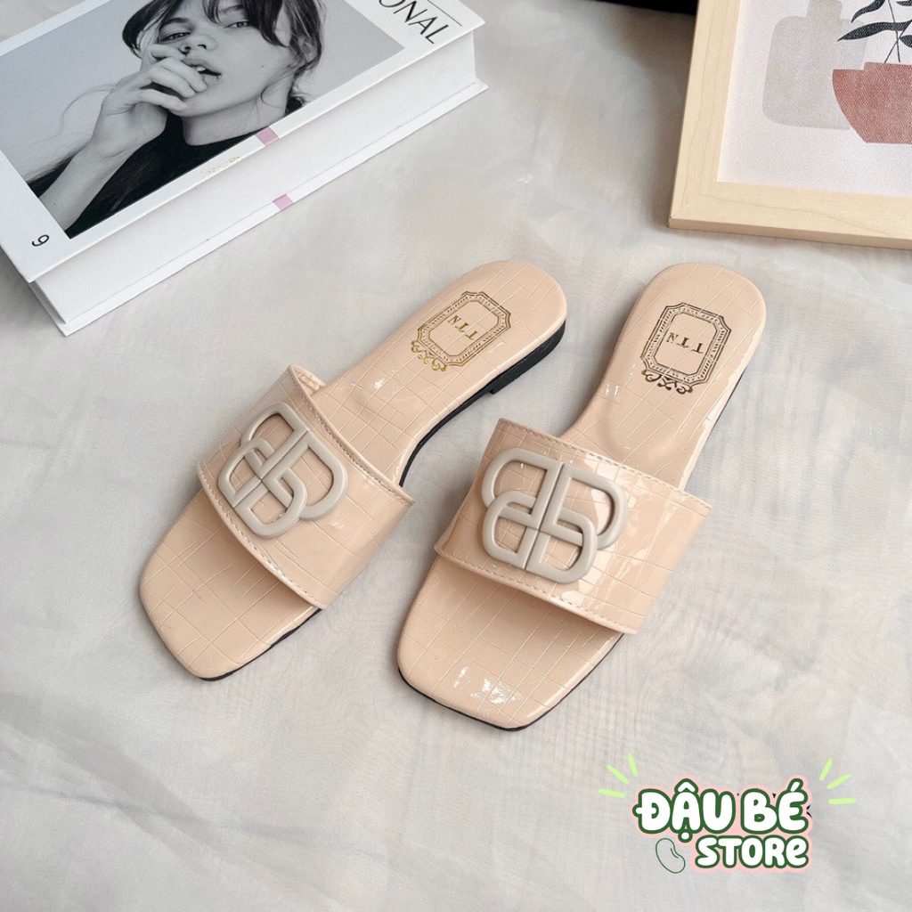 Dép Lê Nữ Bb Đế Bệt Thời Trang - Dép Quai Ngang Hở Mũi Hottrend 2022 - Daube - D042