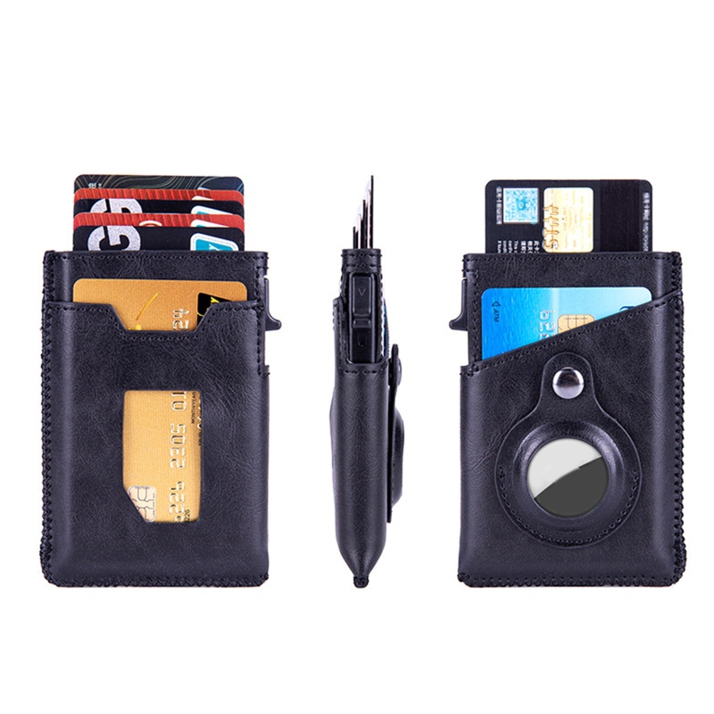 Ví Đựng Thẻ Tự Động RFID Bằng Kim Loại Tương Thích Với AirTag