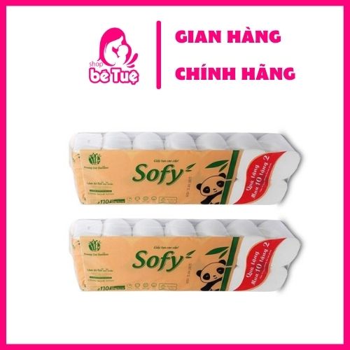 [Tặng kèm 1 gói khăn giấy] Giấy vệ sinh gấu trúc Sofy 12 cuộn/ bịch