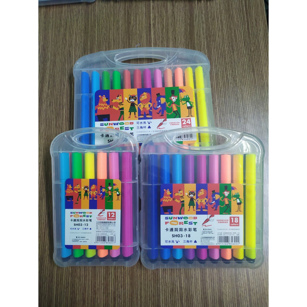 Bộ bút dạ nhiều màu SunWood SH03