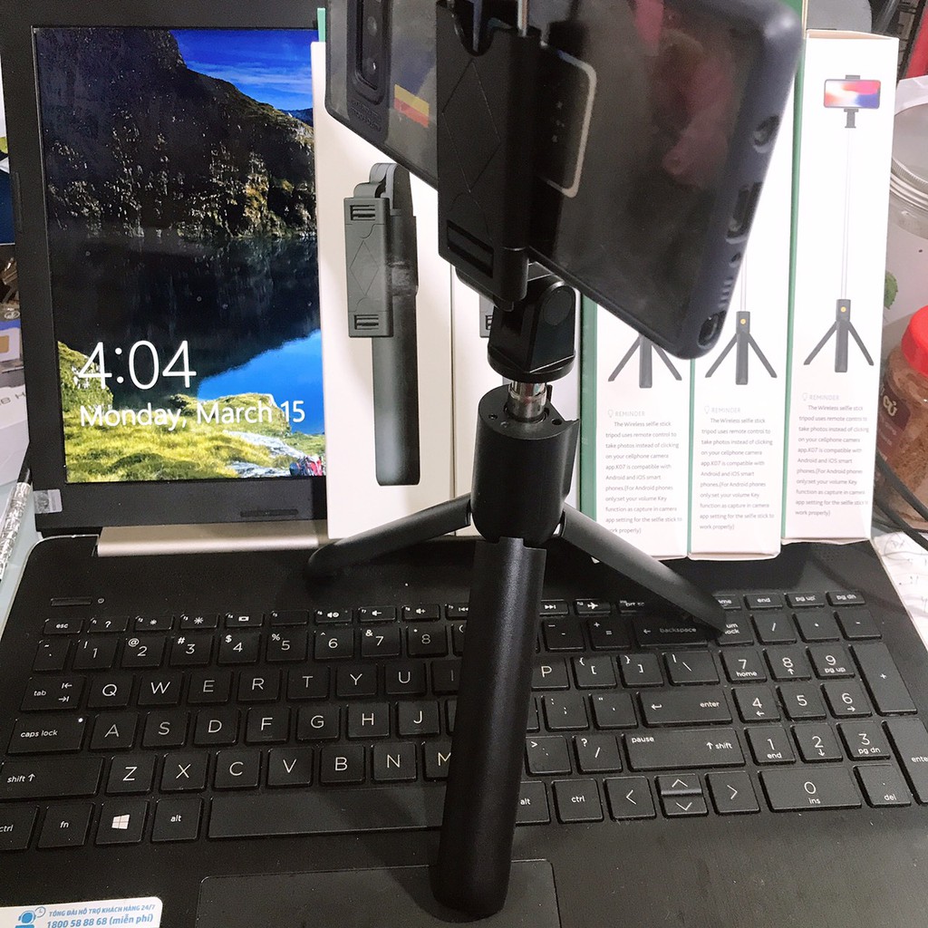 Gậy chụp ảnh, tripod, cây tự sướng kêt nối bluetooth, giá đỡ 3 chân k07 | WebRaoVat - webraovat.net.vn