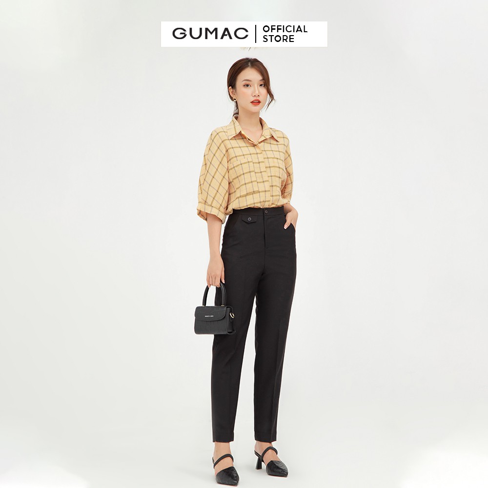 [Mã WABRGU72 giảm 10% tối đa 50k đơn 250k] Quần tây nữ phối nắp túi GUMAC thiết kế thanh lịch đủ màu đủ size QB520 | BigBuy360 - bigbuy360.vn