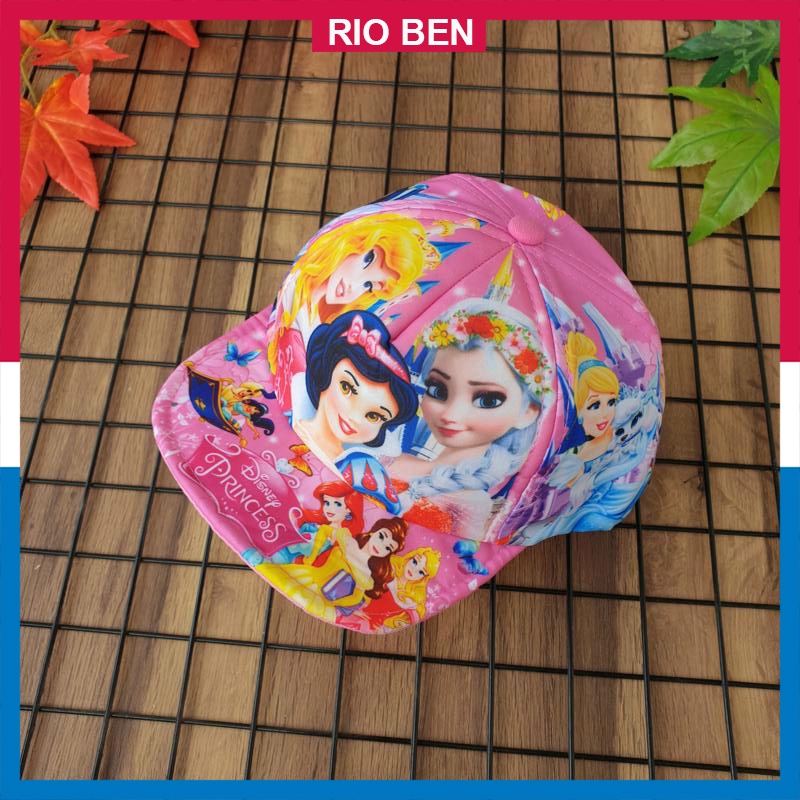 Nón kết bé gái thời trang, in 3d hình công chúa, bé từ 1-3 tuổi RBN058