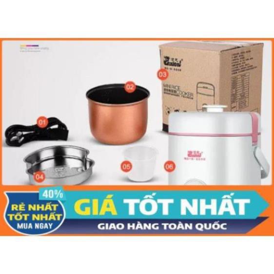 NỒI NẤU CHÁO NHANH THÔNG MINH TIỆN LỢI BOBIBI 5in1 có khay hấp inox 002