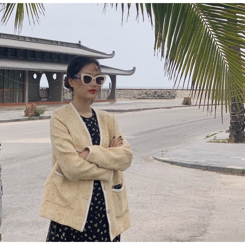 Pass váy hoa xẻ HM