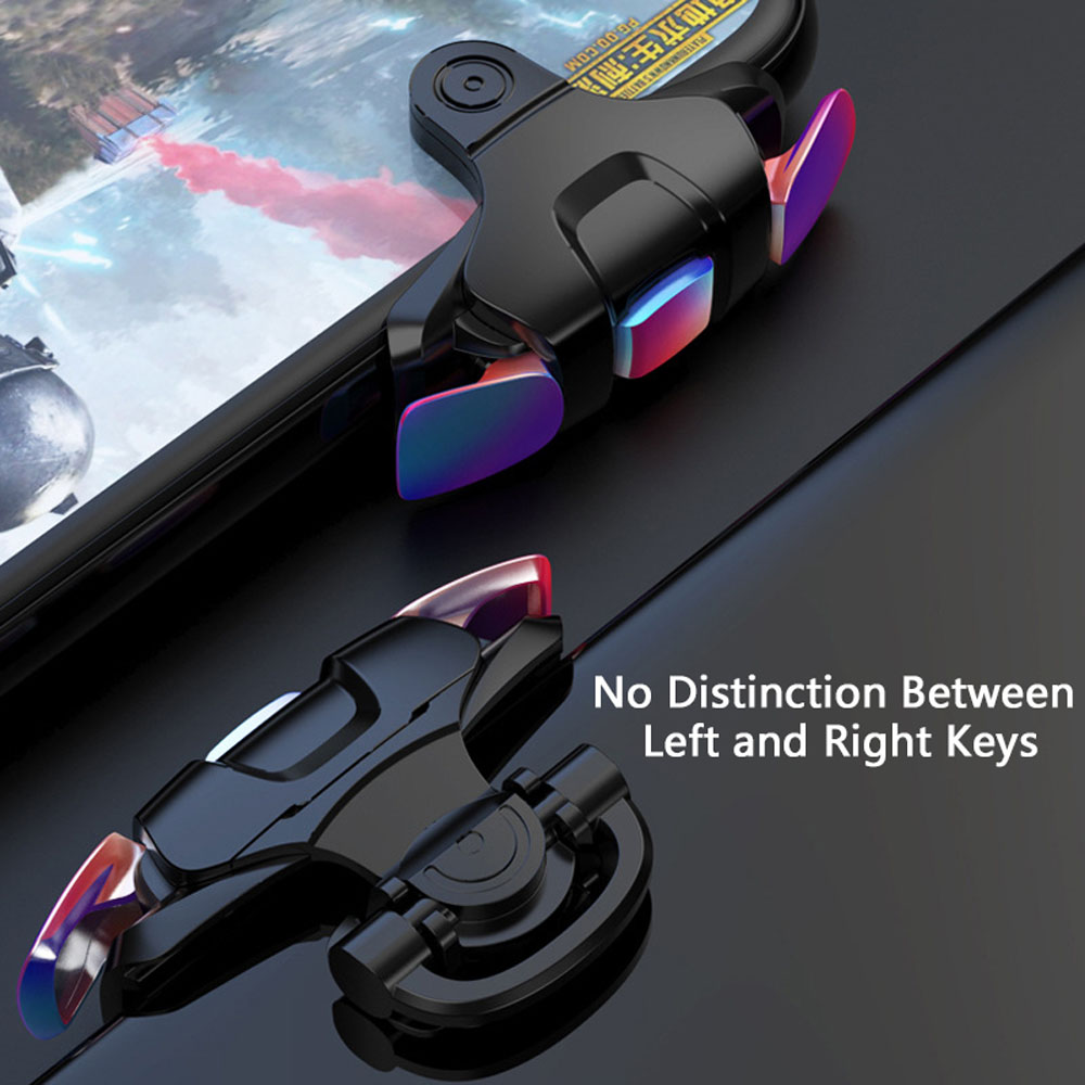 [COD] 1 Pair Joystick Gaming Grip Trigger Gamepad Controller Games Accessories For Smartphone Trigger Aim Key For PUBG Metal Fire Button/Multicolor