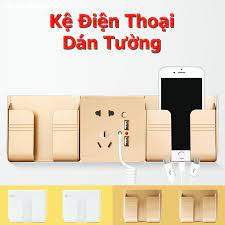 Khay để điều khiển xẻ rãnh - Kệ điện thoại dán tường đa năng, với miếng dán tường chắc chắn