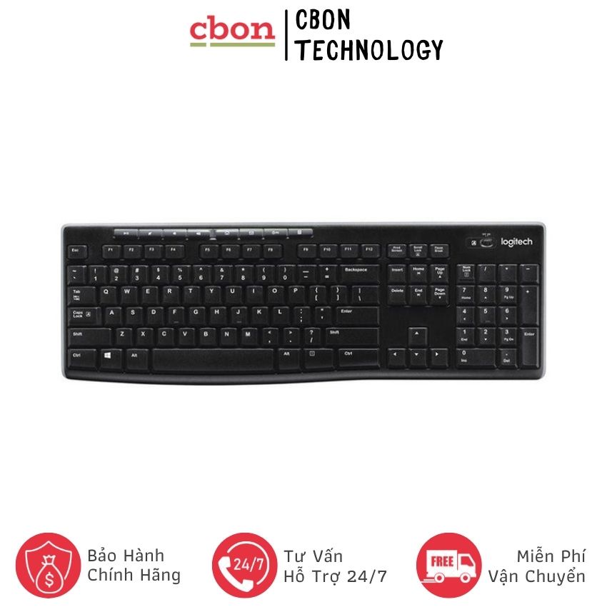 Bàn phím wireless Logitech K270 -CBon Technology- CB090 Hàng Chính Hãng Giá Tốt, Bảo Hành 36 Tháng