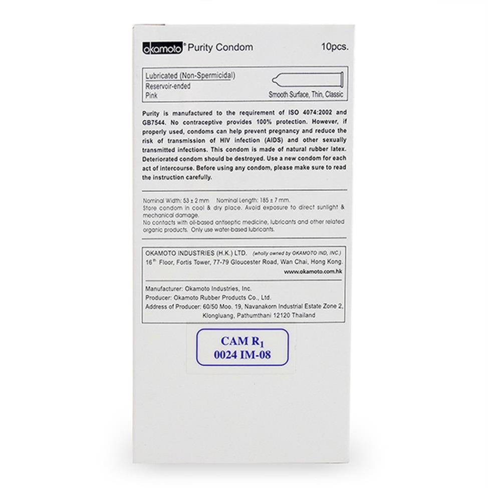 Bao Cao su Siêu mỏng Okamoto Skinless Skin hương Vanilla  XMARVEL