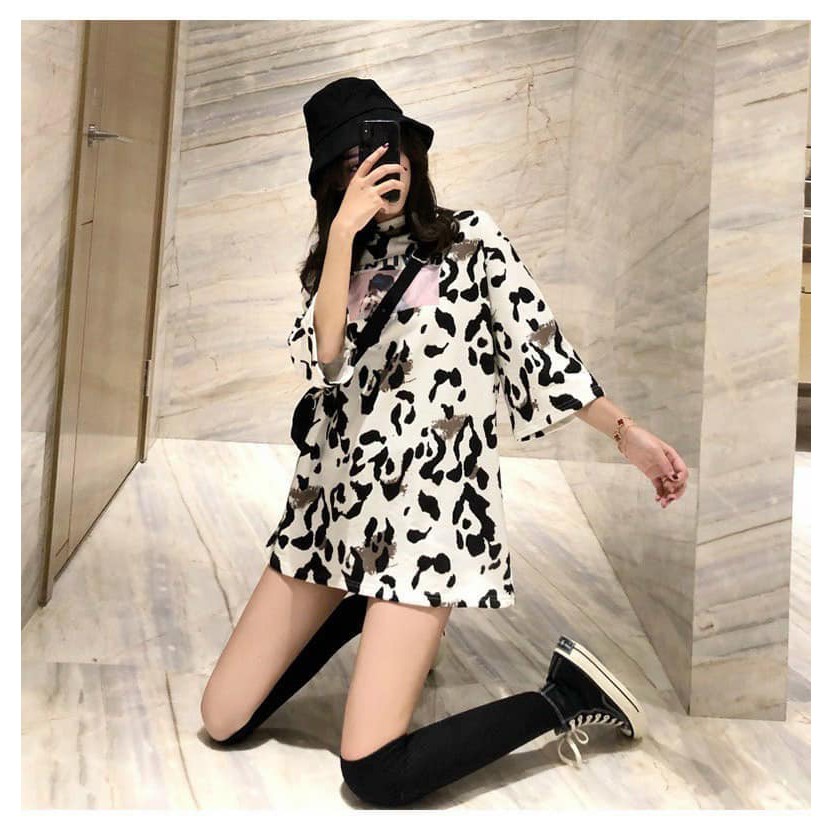 Áo Thun Bò Sữa In Hình Ventiver PEONYB Nữ [FREESHIP]  Phông tay lỡ form rộng oversize dáng suông cá tính Ulzzang HOT