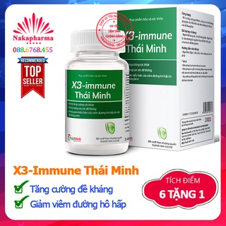 X3-Immune Thái Minh - Hỗ trợ tăng cường sức khỏe, giảm nguy cơ viêm đường hô hấp, ho gió ho khan, cảm cúm