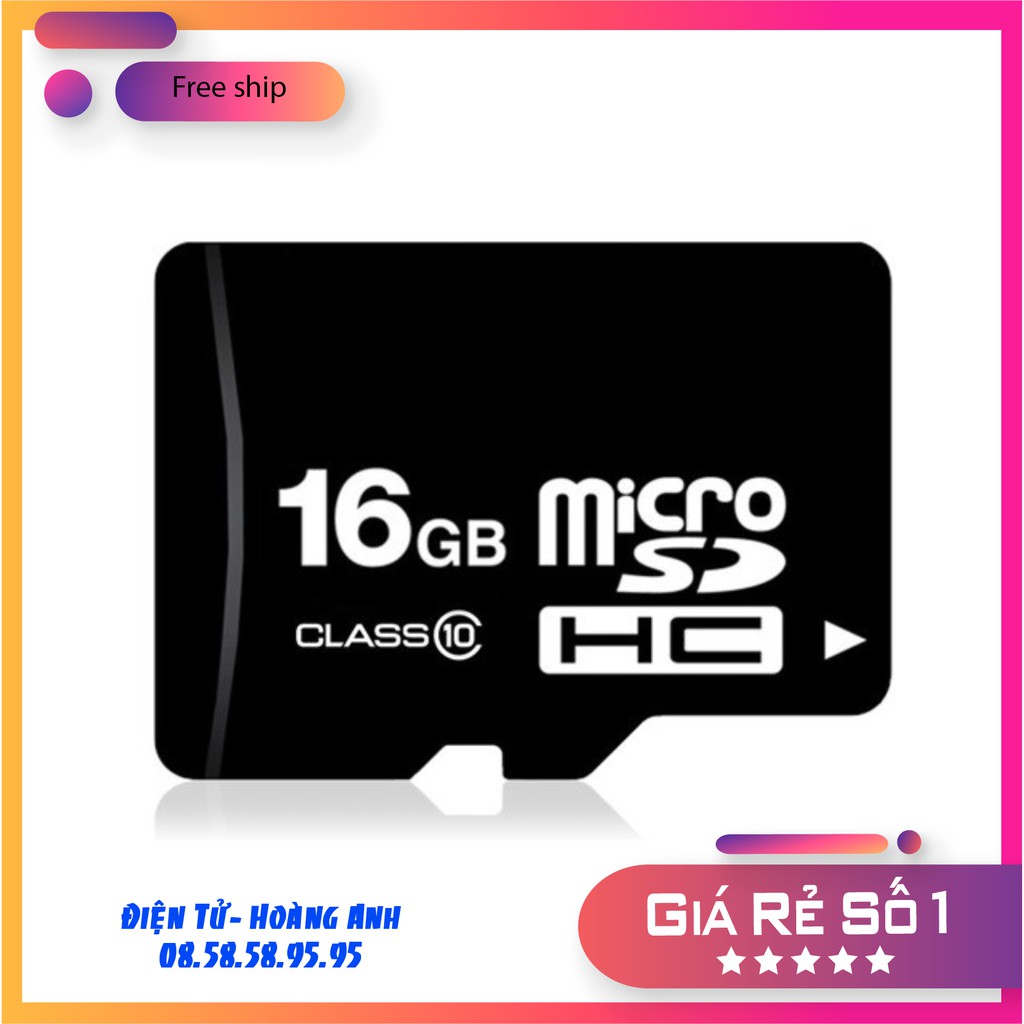 Thẻ nhớ 32GB – 16GB – 8GB – 4GB – 2GB class 10 Micro SDHC gắn điện thoại, loa, tai nghe