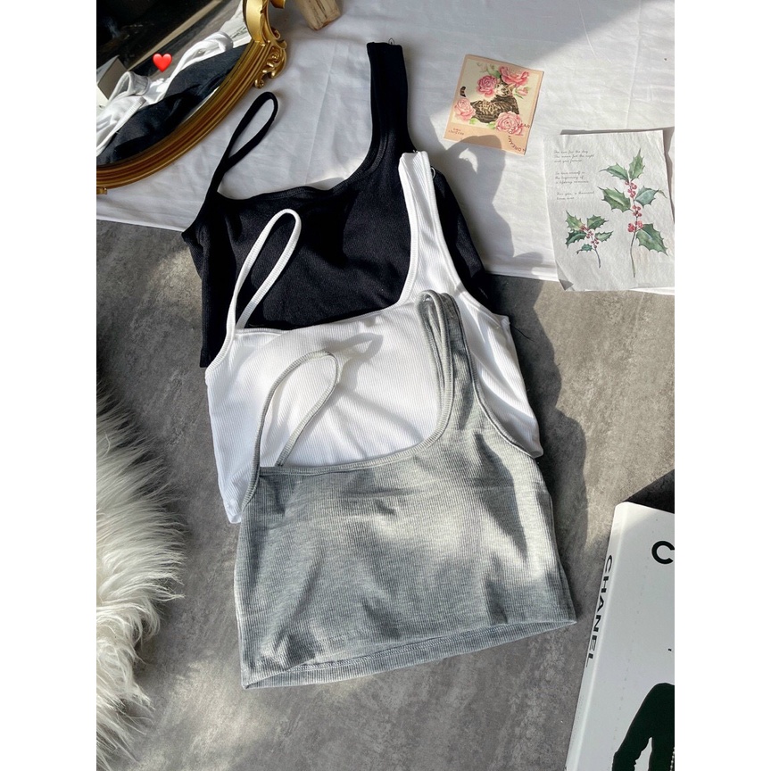 Áo lệch vai đủ màu U16025 thun lụa cao cấp