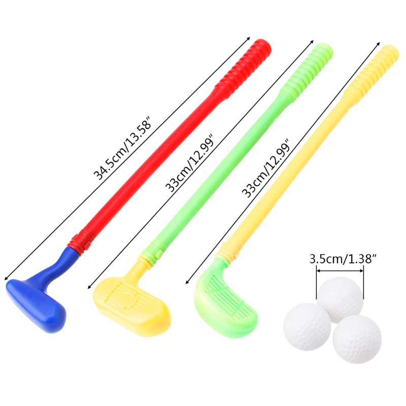 Bộ Gậy Đánh Golf Mini Dùng Luyện Tập Trong Nhà Và Ngoài Trời Cho Trẻ Em w 3 Club 3
