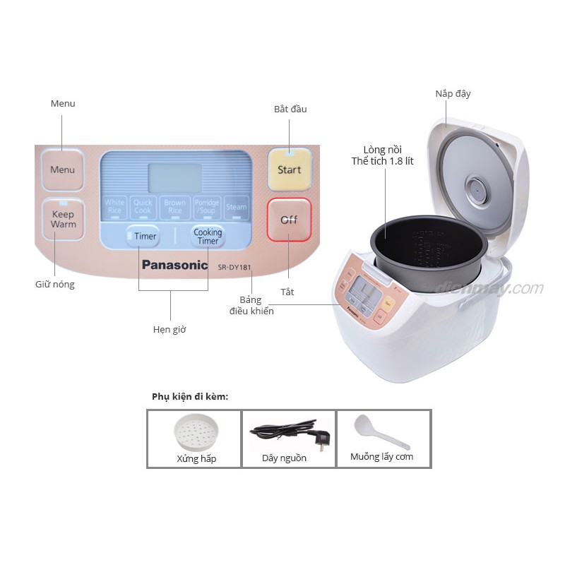Nồi Cơm Điện Panasonic SR-DY181CRA | BigBuy360 - bigbuy360.vn