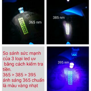 5 bóng led uv 365nm loại phi 5mm