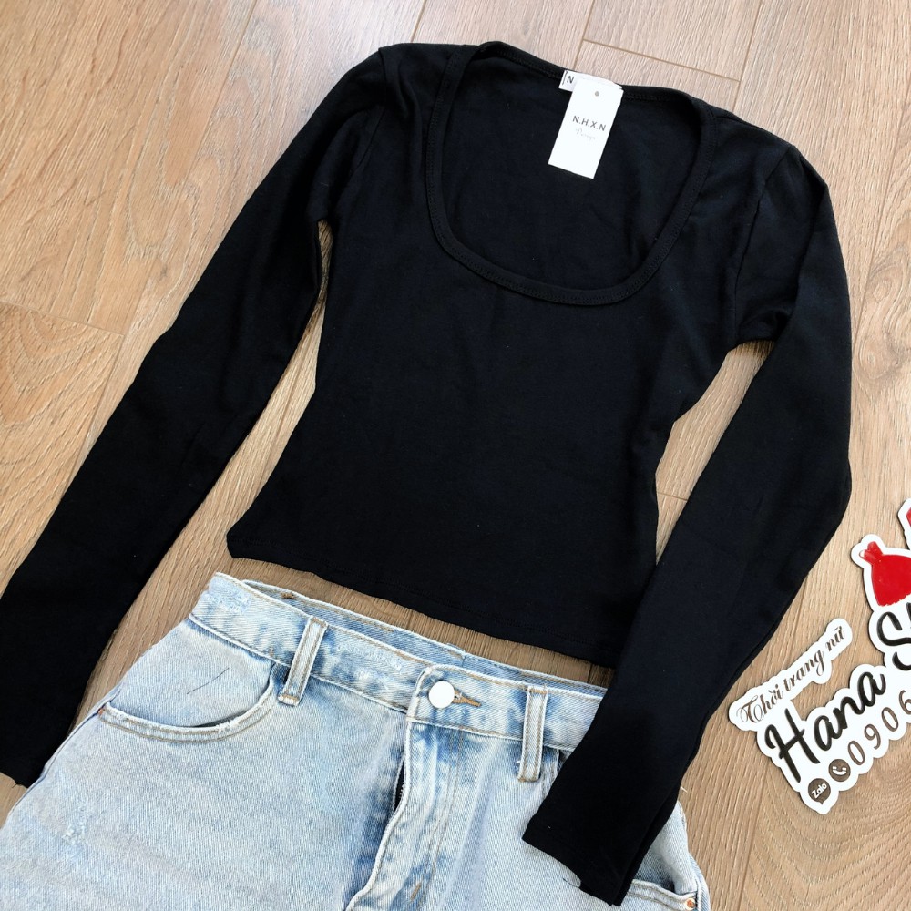 Áo Croptop Body Cổ Chữ U Cực sexy Quyến Rũ